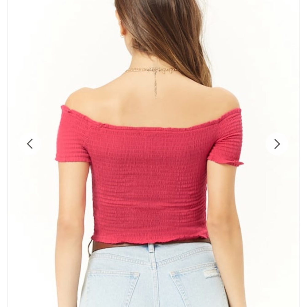3/$15! Off Shoulder Crop Top - Picture 3 of 5